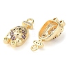 Brass Micro Pave Cubic Zirconia Pendants KK-F862-08G-2