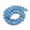 Natural Aquamarine Round Bead Strands G-M262-10mm-03-5