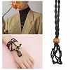 Adjustable Braided Waxed Cord Macrame Pouch Necklace Making MAK-WH0008-02B-7