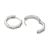 Brass Micro Pave Clear Cubic Zirconia Hoop Earrings EJEW-S234-02P-2