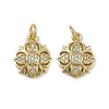 Brass Micro Pave Cubic Zirconia Pendants KK-I358-063G-L-1