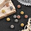 12Pcs 3 Colors Rack Plating Brass Hollow Beads KK-YW0003-95-4
