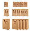 15Pcs 3 Styles Rectangle Kraft Paper Bags with Handle AJEW-TA0001-92-2