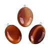 Dyed Natural Agate Pendants G-Q606-90A-G-1