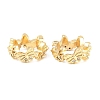 Butterfly Brass Clear Cubic Zirconia European Beads KK-B186-09G-1