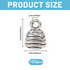 100Pcs Tibetan Style Alloy Cord Ends TIBEP-CA0010-23-2