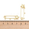 Star Brass Brooch Findings KK-Z132-01G-02-3