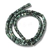 Dyed Natural Sesame Jasper/Kiwi Jasper Imitation African Turquoise Beads Strands G-H230-57-3