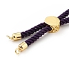Half Finished Twisted Milan Rope Slider Bracelets FIND-G032-01G-13-3