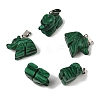 Synthetic Malachite Pendants G-B127-02P-01-2