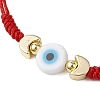 Adjustable Lanmpword Evil Eye Braided Bead Bracelet BJEW-JB11062-02-3