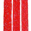 Electroplate Opaque Solid Color Glass Beads Strands EGLA-A044-P1mm-L22-2