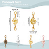  40Pcs 4 Styles Zinc Alloy Double Lobster Claw Clasps Connectors FIND-NB0003-29-2