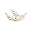 925 Sterling Silver Angel Wings Heart Charms STER-L066-04S-1