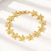 Summer Beach Brass Starfish Link Chain Bracelets BJEW-C118-04G-3