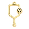 Brass Black Enamel Connector Charms LS-KK-NH0005-02G-1