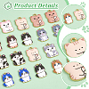 20Pcs 10 Styles Printed Alloy Pendants FIND-PH0021-07-4