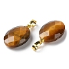 Natural Tiger Eye Pendants G-E603-03G-01-3