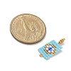 Glass Seed Beaded Pendants PALLOY-MZ00909-02-2
