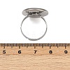 304 Stainless Steel Cuff Ring Components STAS-D372-06P-06-3