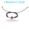 1Pc Sport Theme Acylic & Alloy Braided Bead Bracelets BJEW-LP0003-23C-2