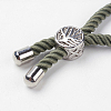 Nylon Twisted Cord Bracelet Making MAK-K006-03P-3