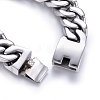 304 Stainless Steel Curb Chains Bracelets BJEW-E346-07B-P-3