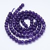 Natural Amethyst Round Bead Strands G-M212-10mm-01B-2