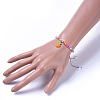 Adjustable Nylon Thread Braided Beads Bracelets BJEW-JB04456-M-6