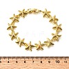 Summer Beach Brass Starfish Link Chain Bracelets BJEW-C118-04G-6