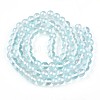 Baking Paint Transparent Glass Beads Strands DGLA-N011-10mm-05-2