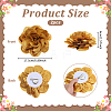 Flower Polyester Brooches JEWB-WH0039-56B-2