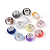 Transparent Resin Rondelle European Beads RESI-N044-02-1