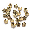 Tibetan Style Alloy Bead Caps TIBEB-EA478Y-AG-FF-1