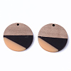 Resin & Walnut Wood Pendants RESI-N025-005A-B02-2