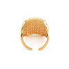 Brass Micro Pave Cubic Zirconia Cuff Rings RJEW-S045-150G-2