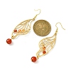 Natural Mixed Gemstone Beaded Dangle Earrings EJEW-TA00384-01-3
