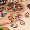 40Pcs 10 Styles Printed Wood Pendants Sets WOOD-TA0001-77-7