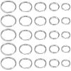 SOFPLATE 500Pcs 5 Styles 304 Stainless Steel Split Rings STAS-SP0001-65-1