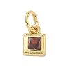 Brass Pave Cubic Zirconia Pendants KK-K368-13G-02-1