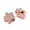 Flower Brass Beads KK-F0317-04RG-NR-1
