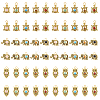 60Pcs 15 Styles Antique Golden Tone Alloy Pendants PALLOY-FH00026-1