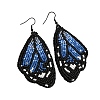 Bohemian Style Green Butterfly Wing Glass Bead Handmade Dangle Earrings CZ4126-2