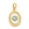 Brass Micro Pave Cubic Zirconia Pendents KK-M303-01G-06-1