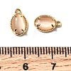 Oval Brass Charms KK-D024-01D-G-3
