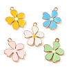 10Pcs 5 Colors Alloy Enamel Pendants ENAM-YW0002-11-2