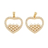 Brass Micro Pave Cubic Zirconia Pendants KK-I475-05G-01-1