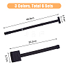 6 Sets 6 Style Nylon Womens Low Back Bra Converter DIY-FH0006-51-2