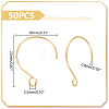 50Pcs Ion Plating(IP) 304 Stainless Steel Earring Hooks STAS-UN0058-52-3