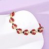 Brass Micro Pave Clear Cubic Zirconia Bangles for Women BJEW-H209-08A-G-3